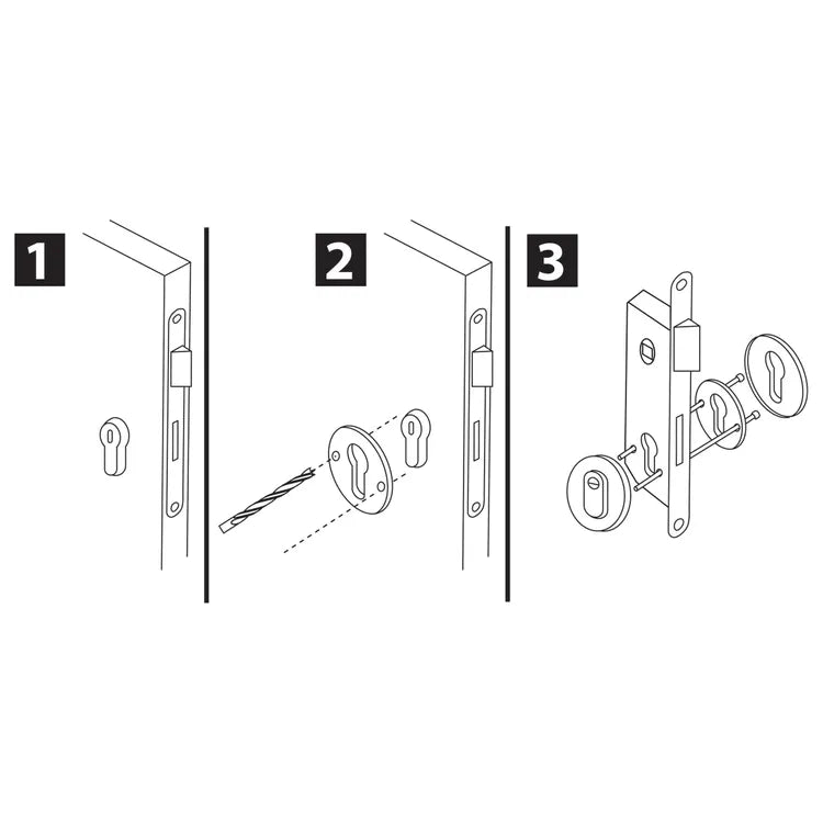 2 rosaces de fonction blindées cylindre LINEA BERTOMANI D.53mm, laiton poli/inox