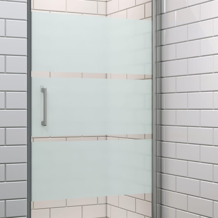 Porte de douche pivotante sérigraphié, chromé 100 cm, Remix