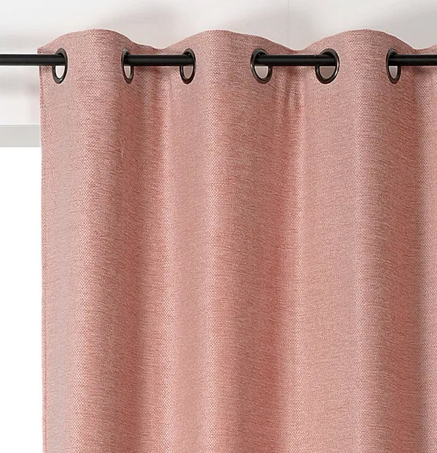 Rideau tamisant, Castello, coton, rose H.260 x l.140 cm