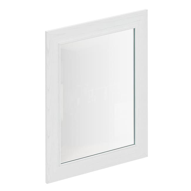 Porte de cuisine vitrée Moscow chêne blanchi mat H.76.5 x l.59.7 cm