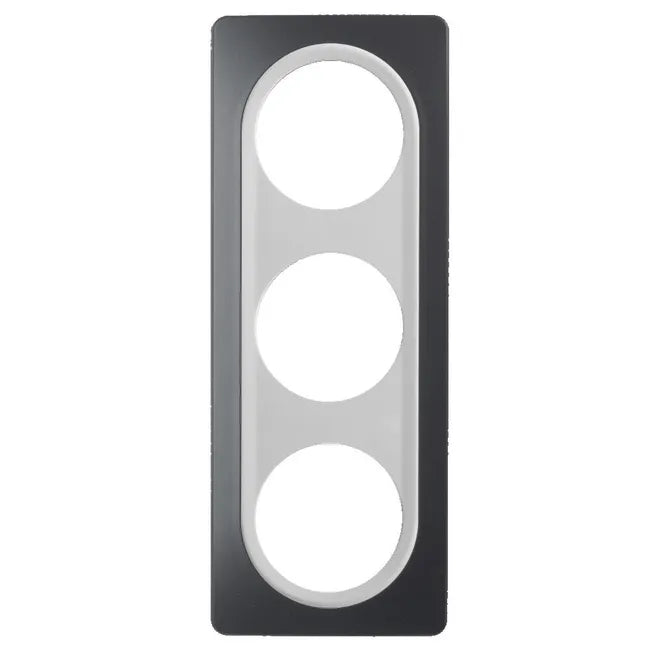 Plaque Epure, OHMTEC, anthracite insert blanc