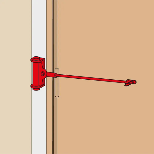 Ferme-porte à ressort spirale acier zingué, L.240 mm porte 40 kg AFBAT