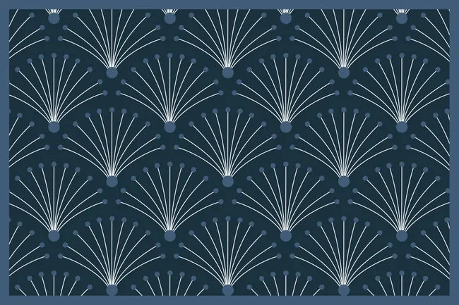 Tapis antipoussière bleu polyamide, l.50 x L.75 cm intérieur