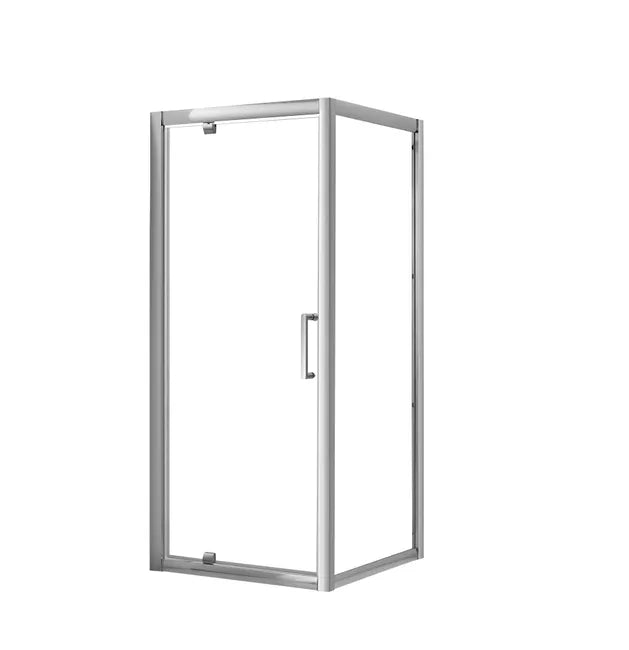 Porte composante cab. carrée L.90 cm, verre transparent, version gauche