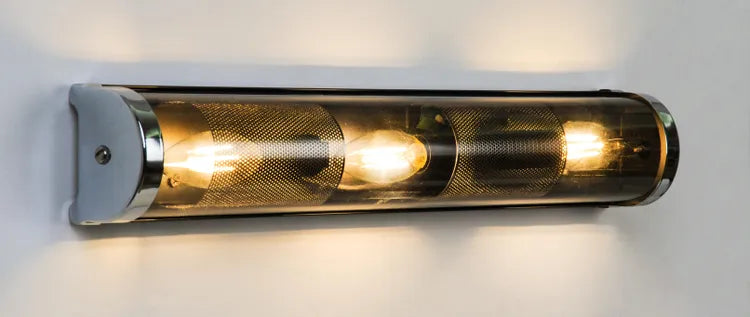 Applique 3x E14 max 28W, industriel métal gris fumé SAMPA HELIOS Smoky