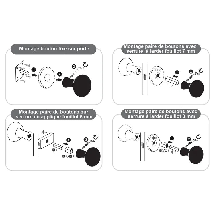 1 bouton sur rosace carré LINEA BERTOMANI sans trou laiton brossé