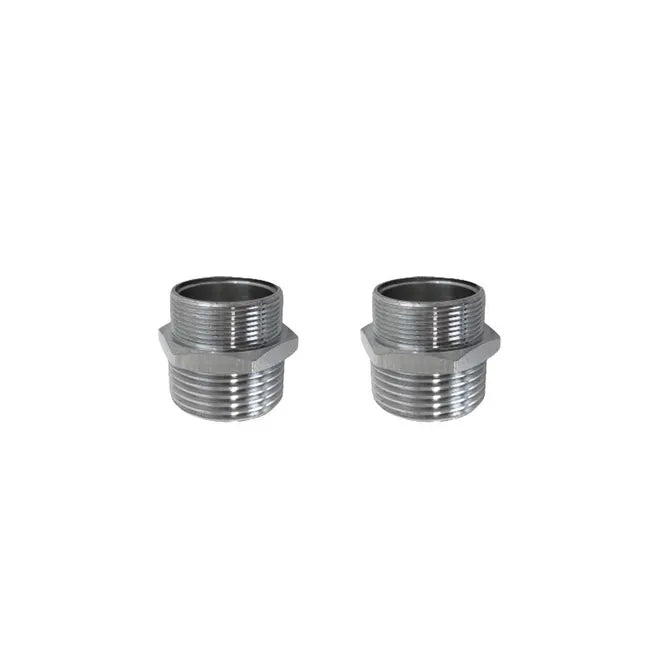 Lot de 2 raccords pour tuyau à visser M/M D.3/8" (12x17) mm