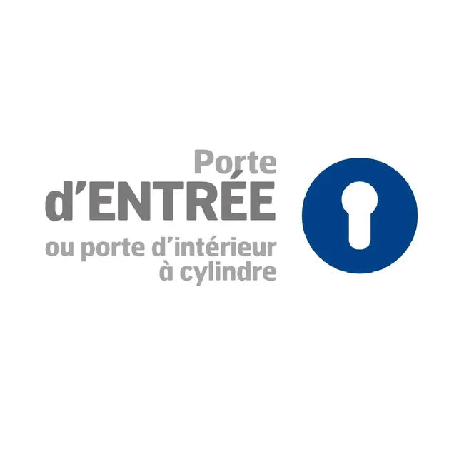 Serrure encastrée BRICARD, certifiée NF, pour cylindre, axe 40 mm, noir
