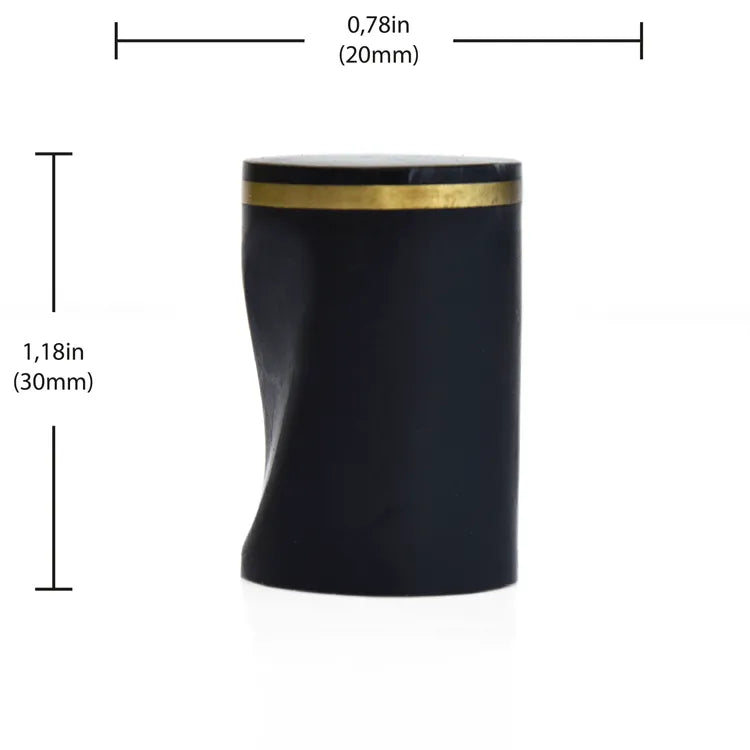 Bouton de meuble cylindrique Encoche, résine noir