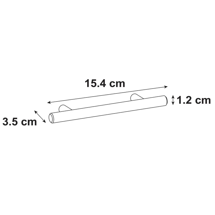 2 poignées de meuble, acier argent brossé, entraxe 96 mm