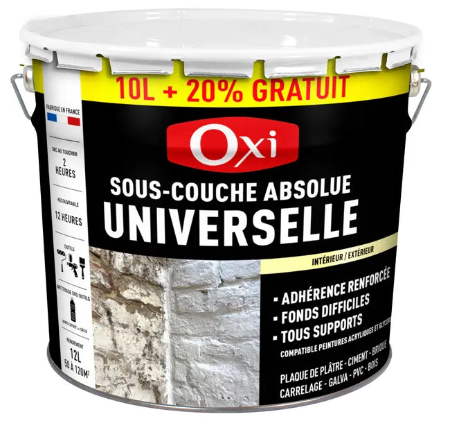 Sous-couche OXI blanc 10L+20% gratuit