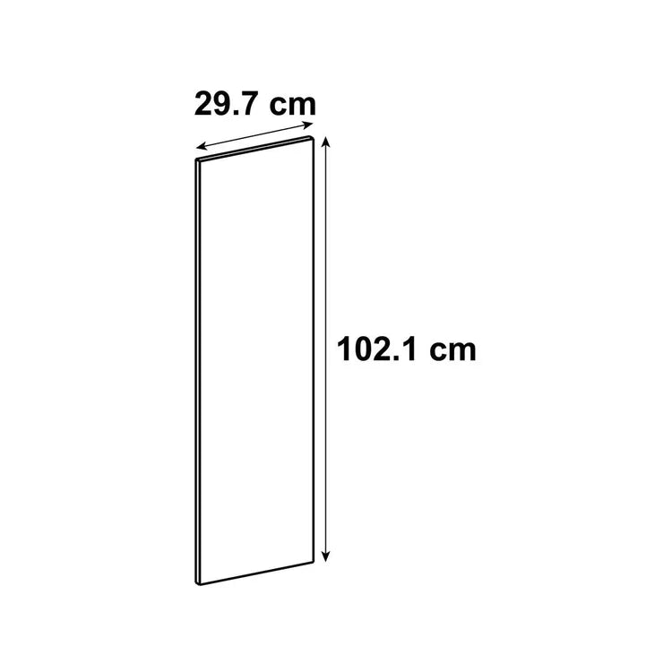 Porte de cuisine Newport gris perle mat H.102.4 x l.29.7 cm