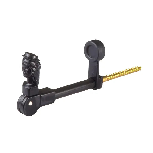 Arrêt bergère de volet noir pour volet de 40 à 70 mm d'épaisseur, ⌀10 x L.150 mm