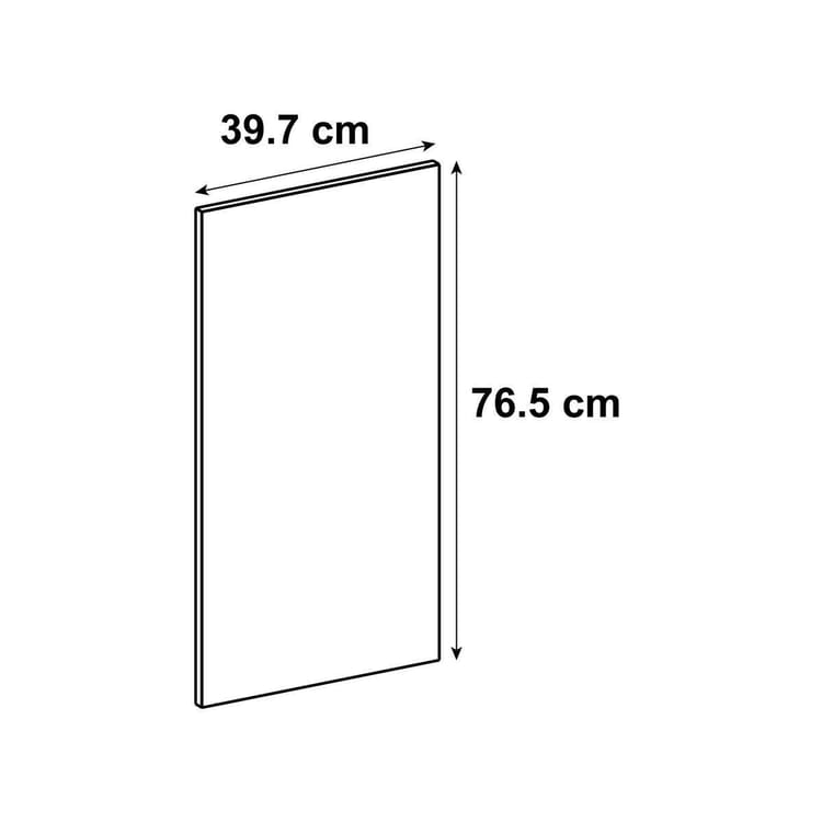 Porte de cuisine Venise blanc mat H.76.5 x l.39.7 cm