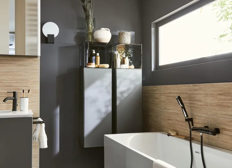 Applique LED salle de bain Hester, blanc chaud intensité variable, noir Nordlux