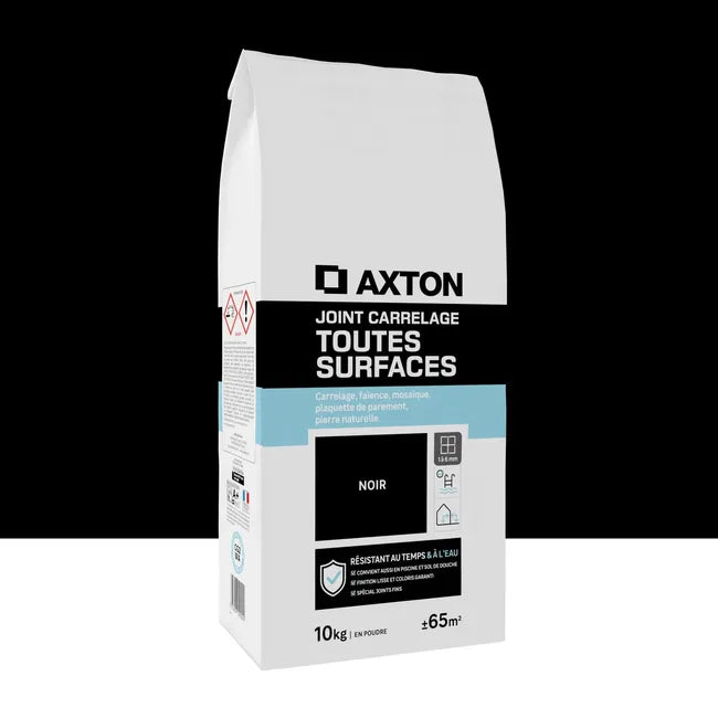 Joint tous types de carrelage et mosaïque AXTON noir 10kg