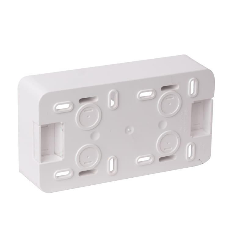 Cadre saillie 2 postes Epure, OHMTEC, blanc