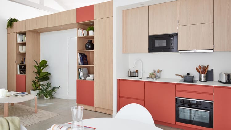 Plinthe de cuisine avec bavette Tokyo, terracotta H.15 x L.240 cm, Ep.19 mm