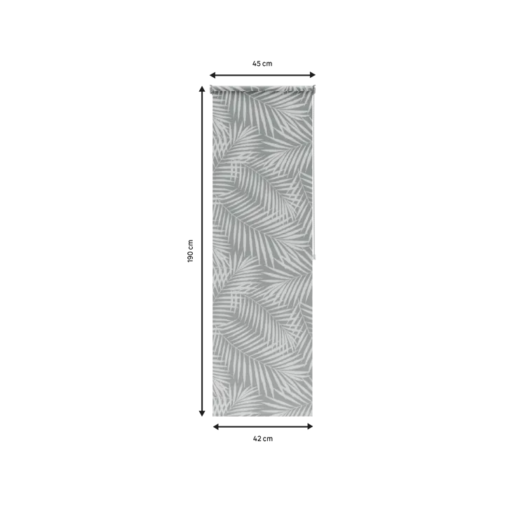 Store enrouleur tamisant Caloundra blanc/gris, l.45 x H.190 cm, INSPIRE