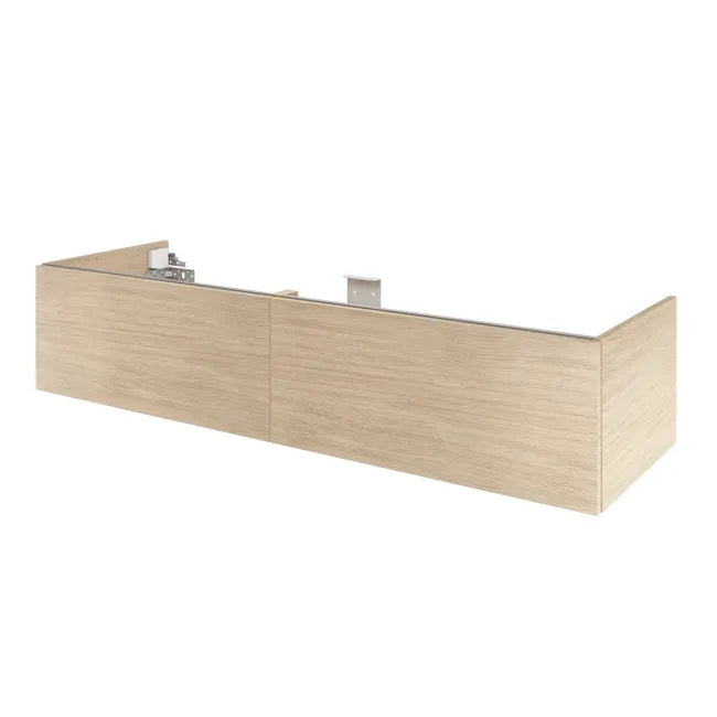 Meuble sous-vasque l.150 x H.32 x P.48 cm effet chêne naturel Neo line