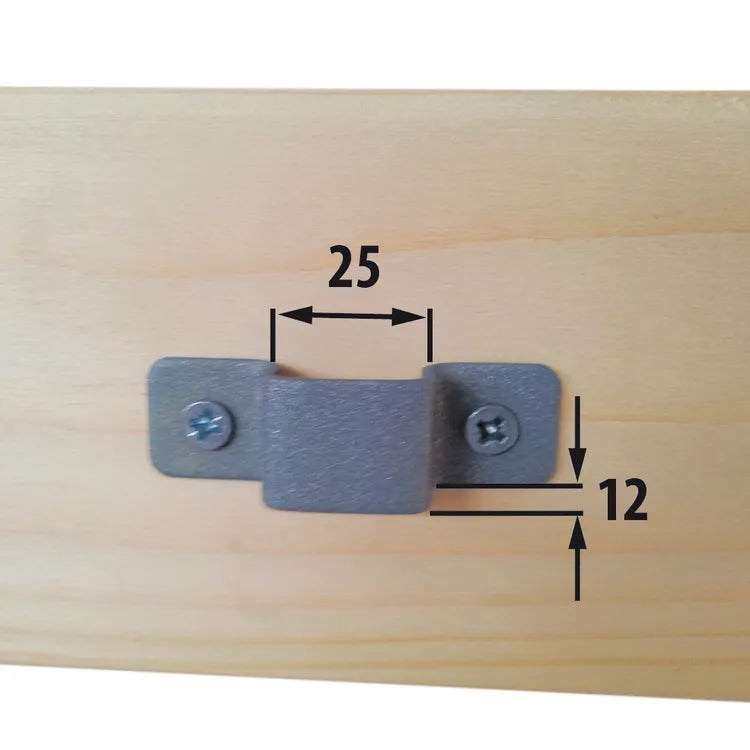 Gache pour verrou, 25 x 12 mm