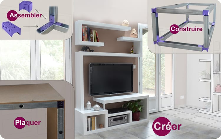 4 grandes cales Kinook pour montants métalliques