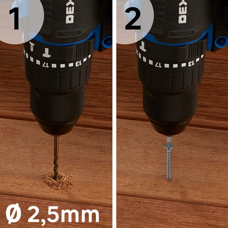 120 vis inox tête fraisée pozidriv STANDERS, Ø4 x L.50 mm