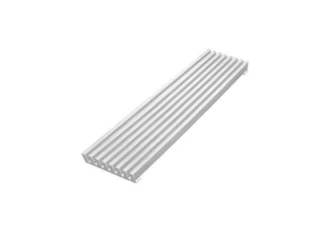 Grille d'aération aluminium verni, L.60 x l.11.8 cm