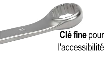 Clé mixte plate 22 mm BAHCO, L. 250 mm