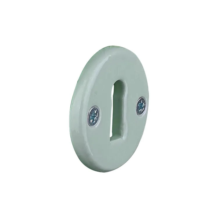 2 rosaces ALPERTEC trou de clé Lizon, porcelaine vert G4