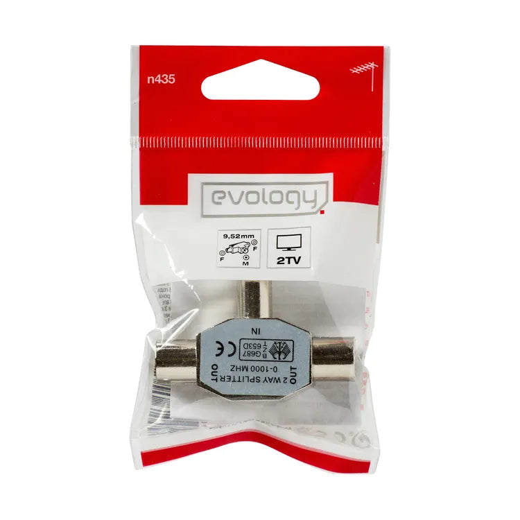 Té de dérivation blindé coaxial 9.52mm 2femelle/1mâle EVOLOGY