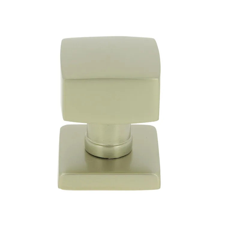 1 bouton sur rosace carré LINEA BERTOMANI sans trou laiton brossé