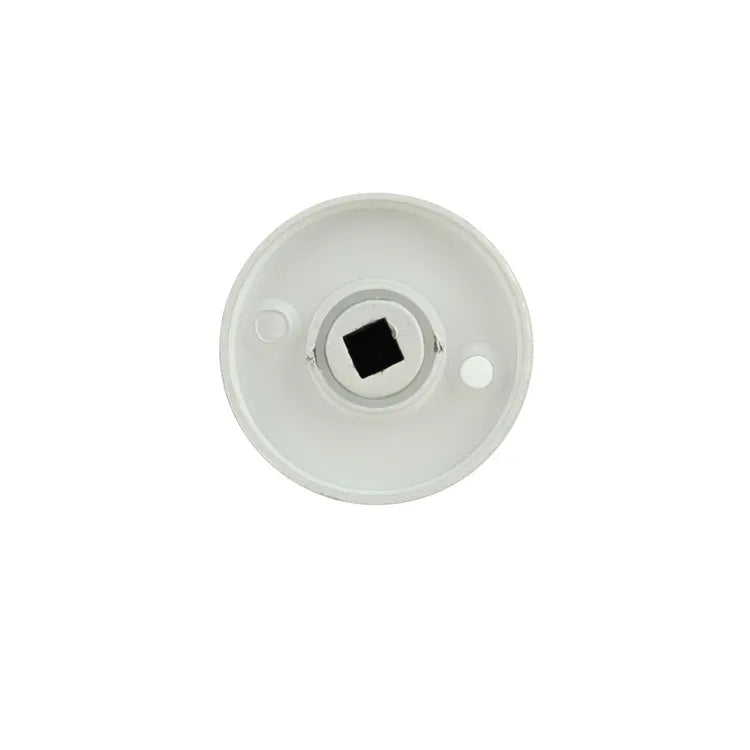 Bouton de porte sur rosace Rondo Chrisligne, aluminium, blanc, sans rosace