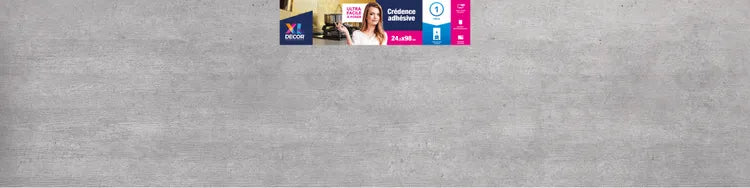 Crédence adhésive rigid travertin, aspect travertin gris, 98 cm x 24.5 cm