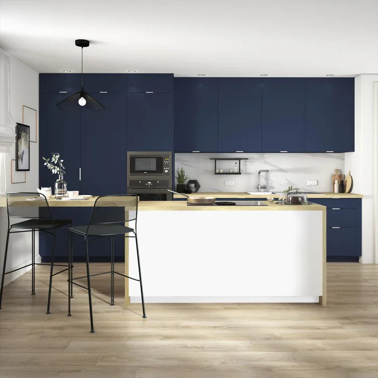 Plinthe de cuisine Venise, bleu marine, H.10 cm x L.2.4 m, Ep.13 mm