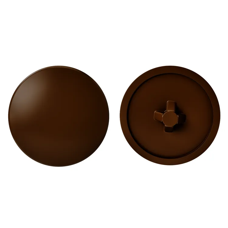 Lot de 30 caches-vis polypropylène rond marron STANDERS Ø6 mm