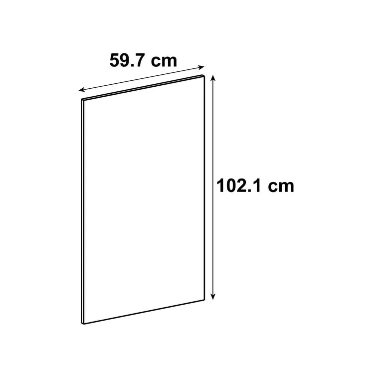 Porte de cuisine Chicago chêne mat H.102.1 x l.59.7 cm