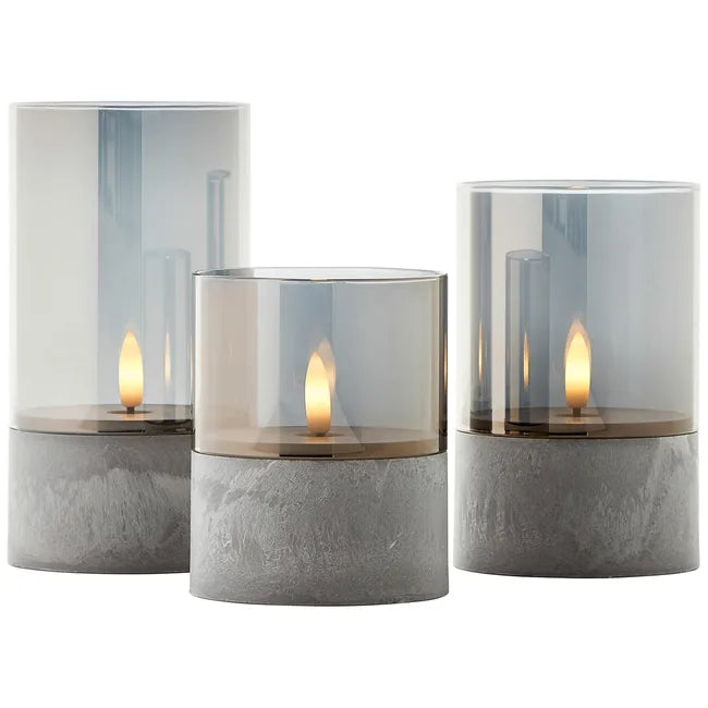 Lot de 3 bougies Led à piles, effet flamme, BRELIGHT