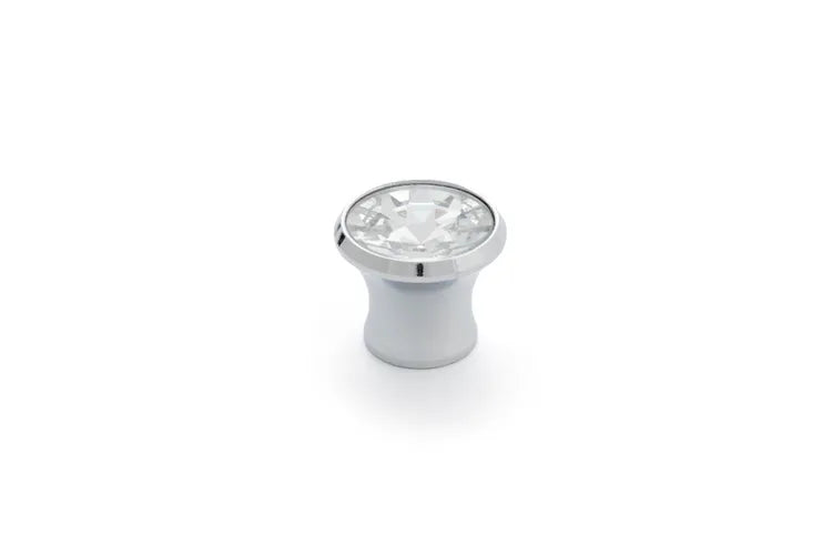 4 boutons de meuble Cylindrique, aluminium argent chromé
