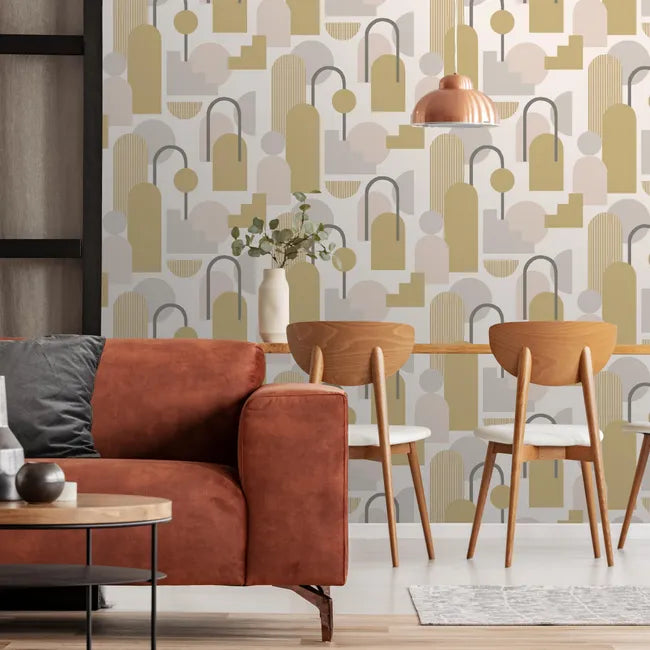 Papier peint vinyle Arty arche beige