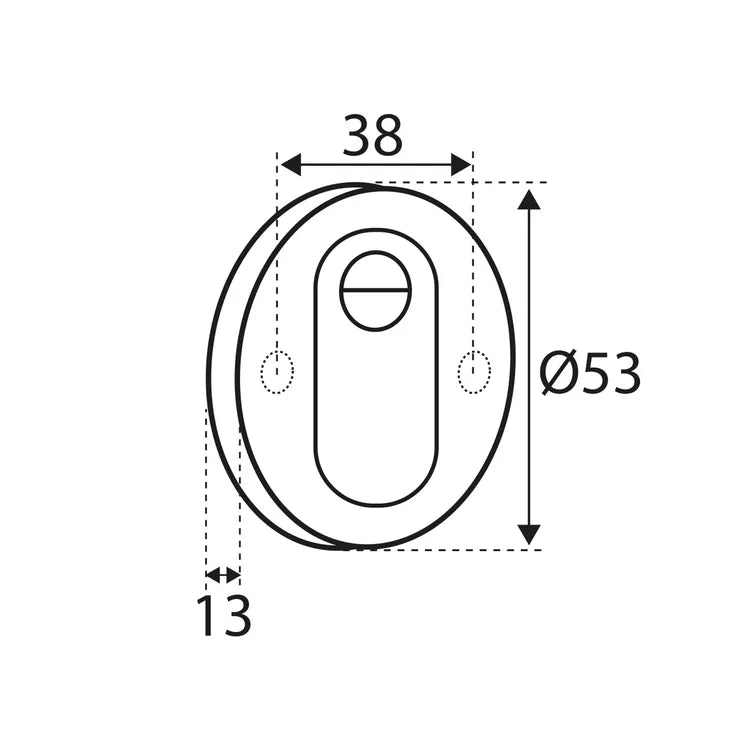 2 rosaces de fonction blindées cylindre LINEA BERTOMANI D.53mm, laiton poli/inox