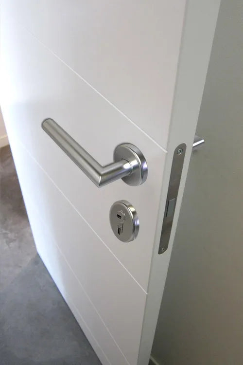 2 rosaces de fonction Tempo BRICARD, inox brossé trou de cylindre