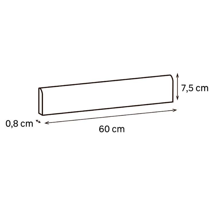 Lot de 2 plinthes Pierre beige n°52, Ht. x L. 60 cm, Ep.8 mm