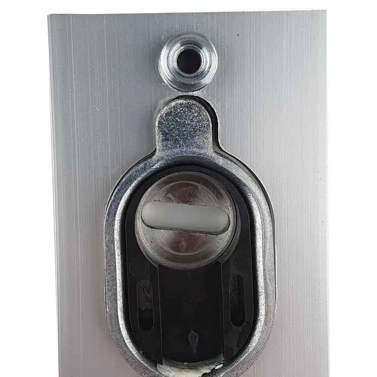2 rosaces de fonction blindées Securit ALPERTEC, 50 x 60 mm, aluminium argent