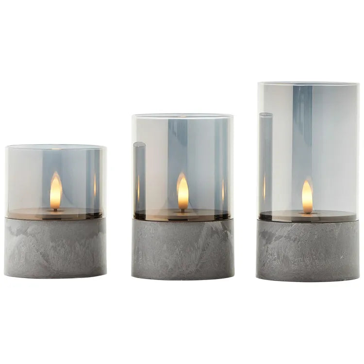 Lot de 3 bougies Led à piles, effet flamme, BRELIGHT
