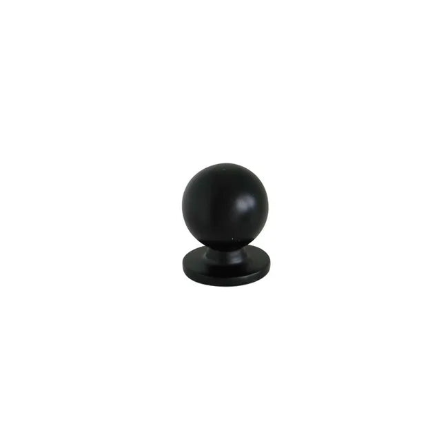 Bouton de meuble rond, zamak noir, Diam. mm