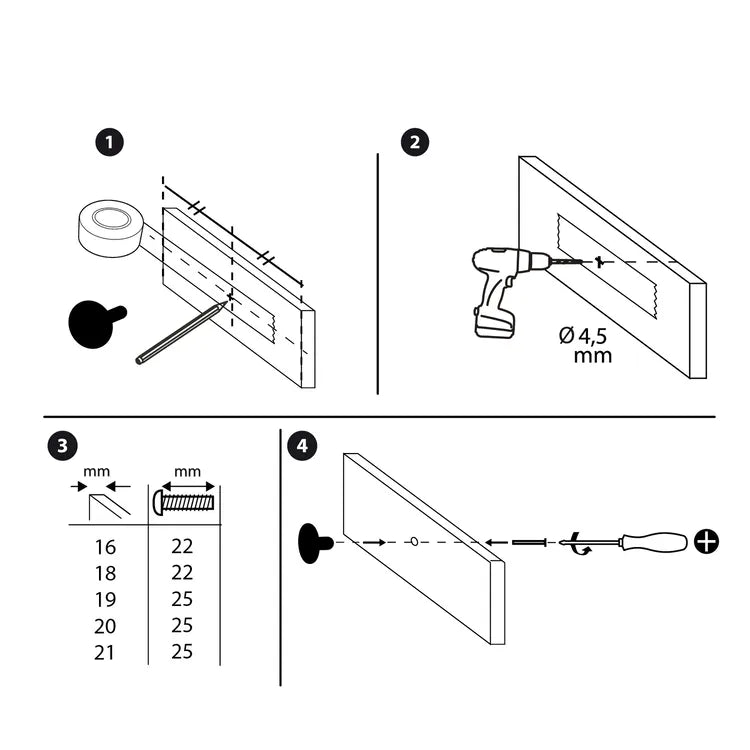 2 boutons de meuble ronds Jamy, aluminium laiton brossé, Diam.35 mm