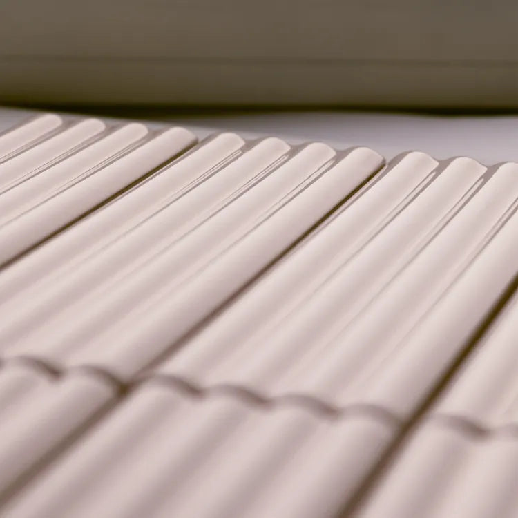 Carrelage mural relief rose brillant l.5 x L.20 cm Loulou