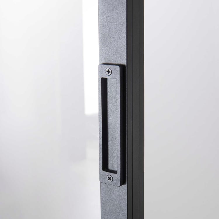 Porte coulissante personnalisable aluminium + verre + mdf Atelier vitrée, H.204
