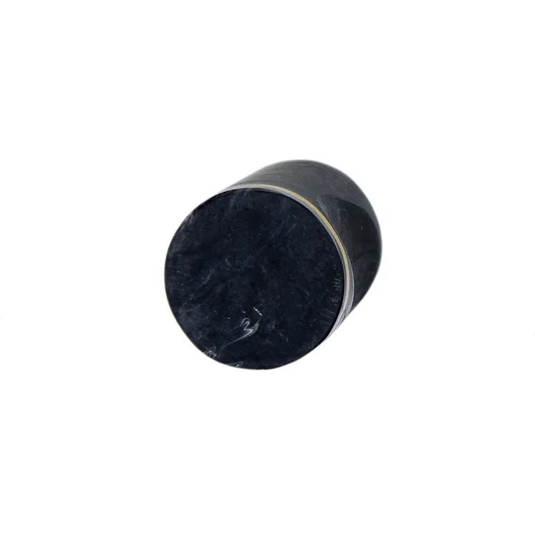 Bouton de meuble cylindrique Encoche, résine noir